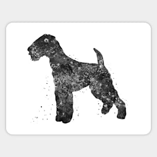 Airedale Terrier dog black and white Sticker